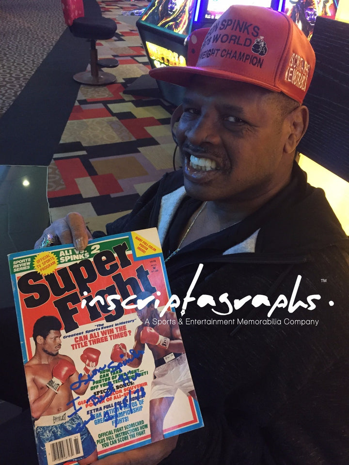 Leon Spinks Signed Muhammad Ali 1978 Super Fight Magazine COA Inscriptagraphs
