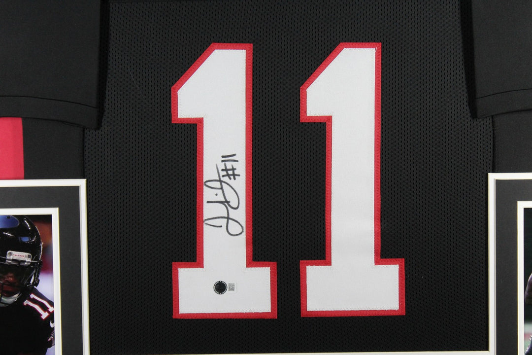 Julio Jones Autographed Pro Style Black XL Framed Jersey 35x43 Beckett 53753