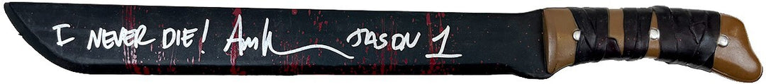 Ari Lehman signed Friday the 13th Plastic Prop Machete I Never Die!- Tri-Star