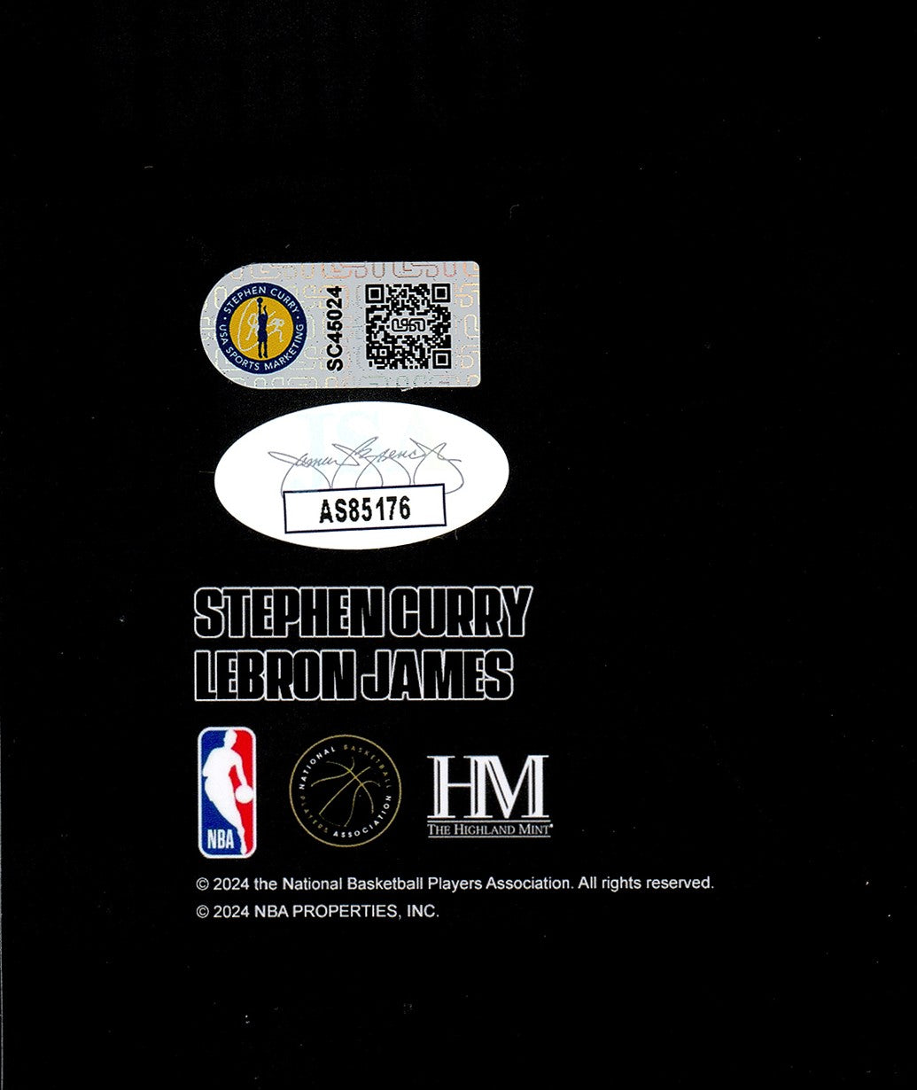 Stephen Curry Signed 16x20 Photo Golden State Warriors LeBron James JSA