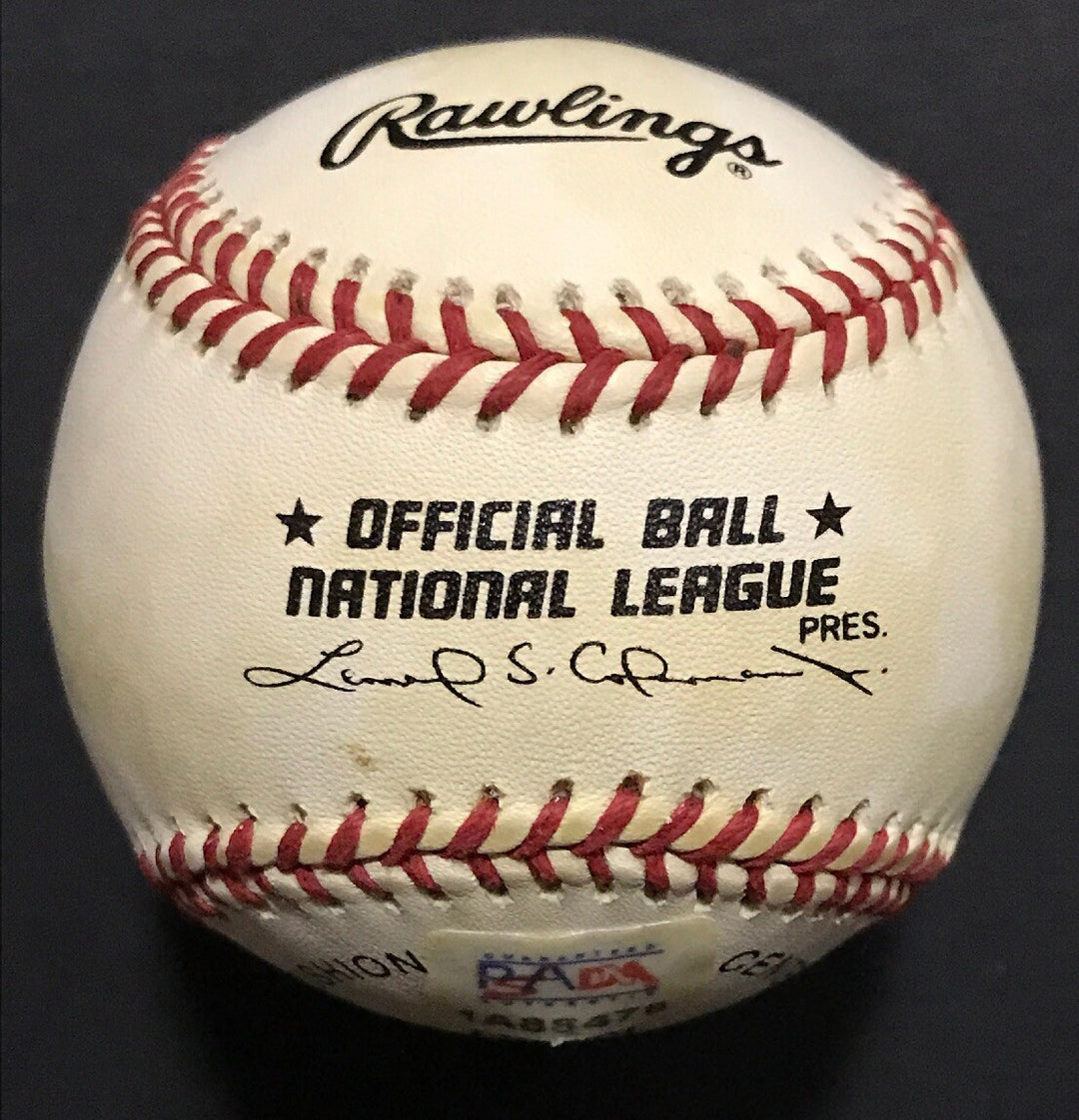 Don Newcombe Signed Official NL Stat Baseball Auto Dodgers MVP ROY #36 PSA COA