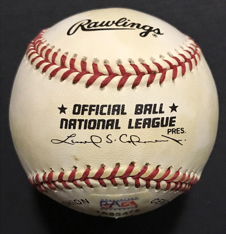 Don Newcombe Signed Official NL Stat Baseball Auto Dodgers MVP ROY #36 PSA COA