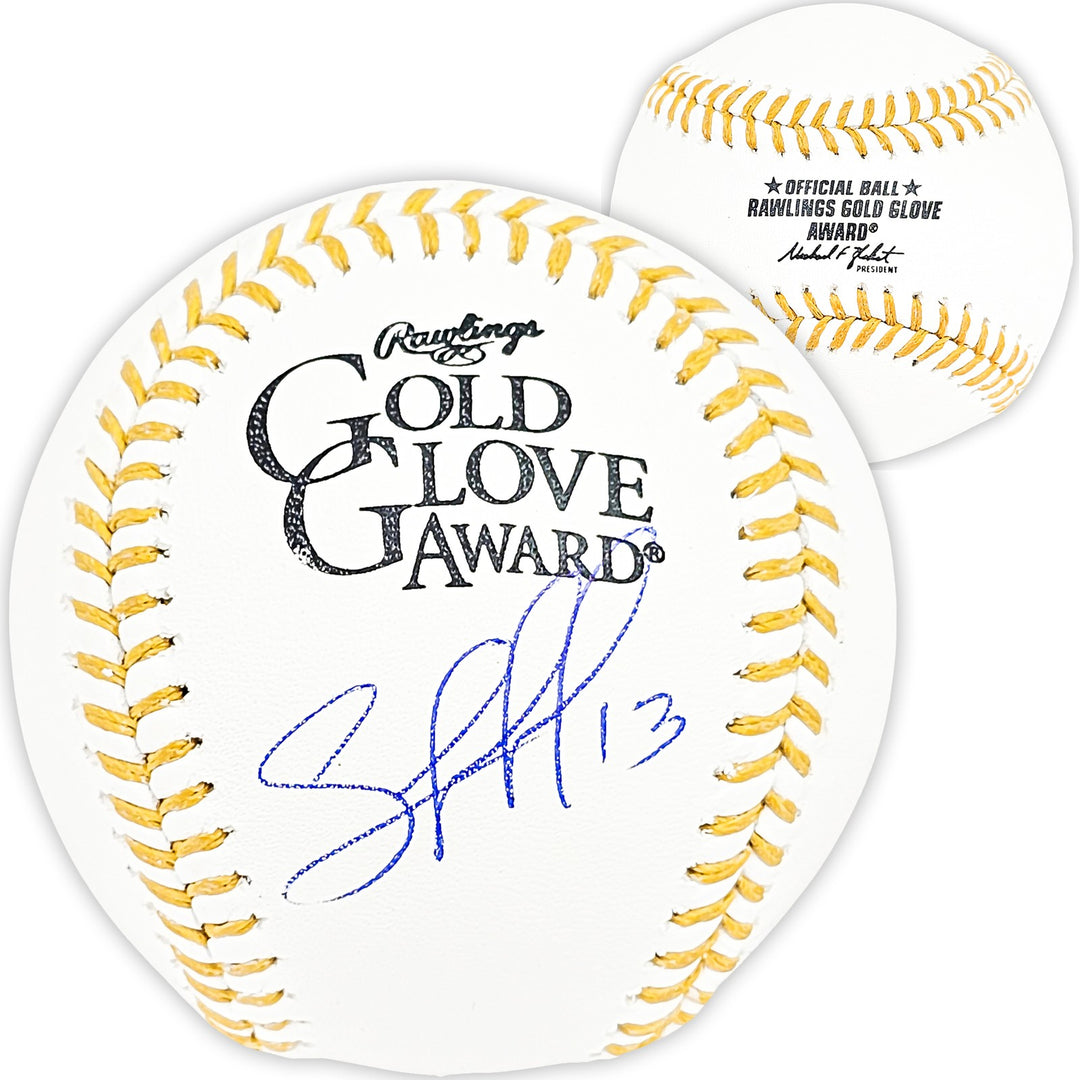 Salvador Perez Auto Signed Official Gold Glove Logo Baseball Royals Beckett Wit
