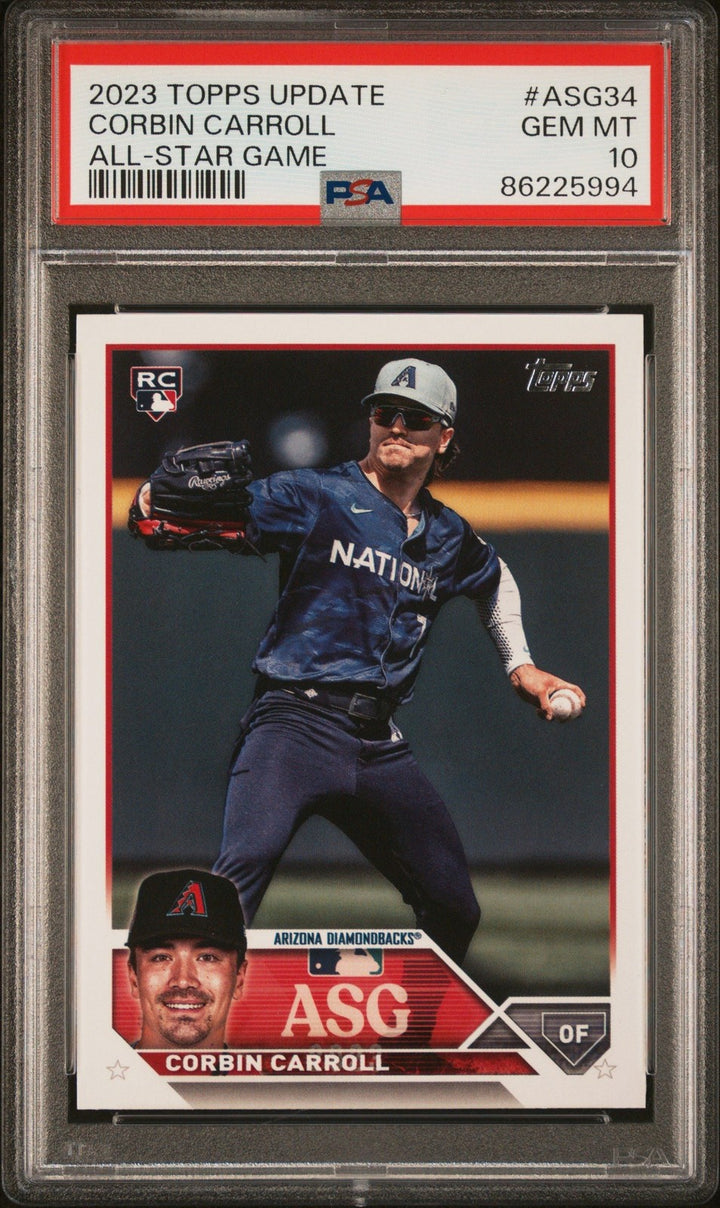 Graded 2023 Topps Upd Corbin Carroll #ASG34 All Star Game Card PSA 10