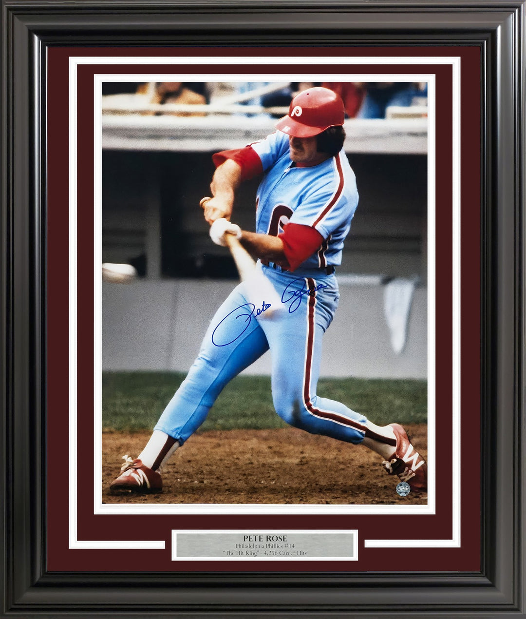Pete Rose Signed Framed 16x20 Photo Cincinnati Reds PR Holo