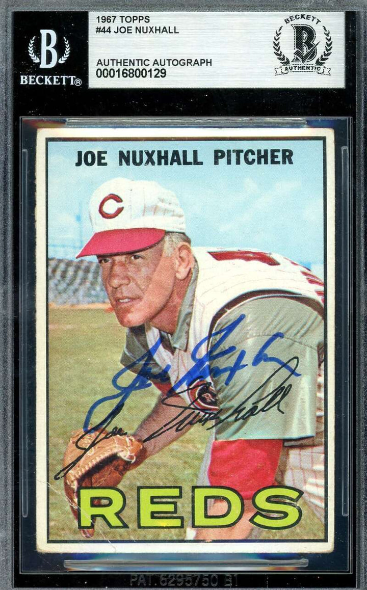 Joe Nuxhall Beckett BAS Signed 1967 Topps Autograph