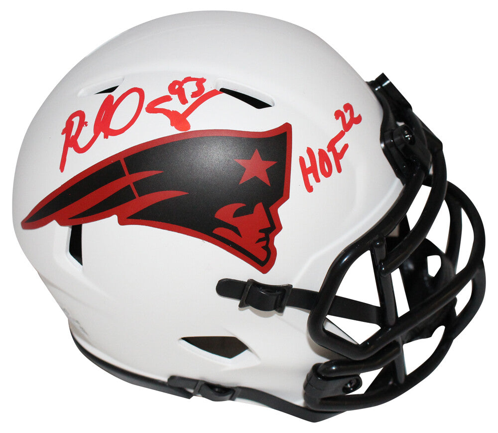 Richard Seymour Signed New England Patriots Lunar Mini Helmet Beckett 40730