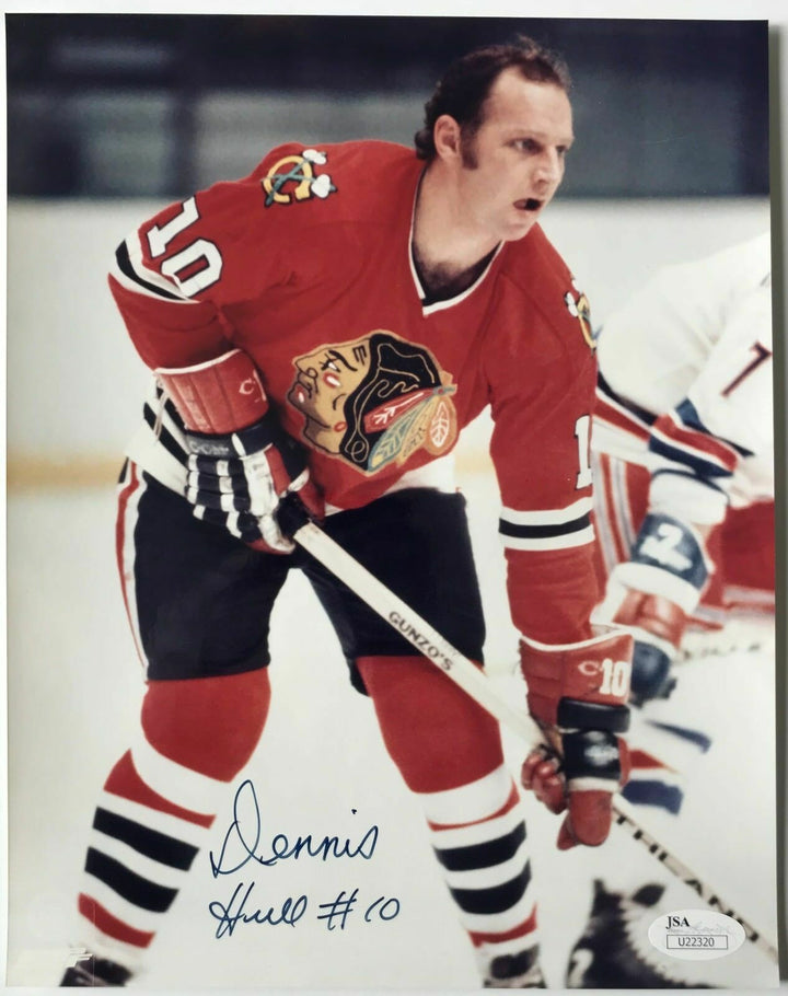 Dennis Hull Signed 8x10 JSA COA Photo Autograph 8x Chicago Blackhawks