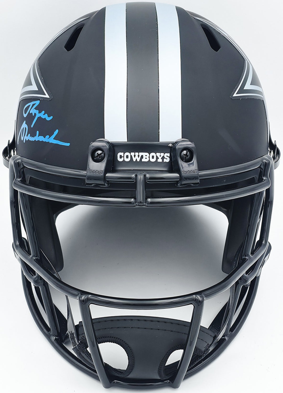 Roger Staubach Auto Cowboys Eclipse Black Full Size Speed Replica Helmet Beckett