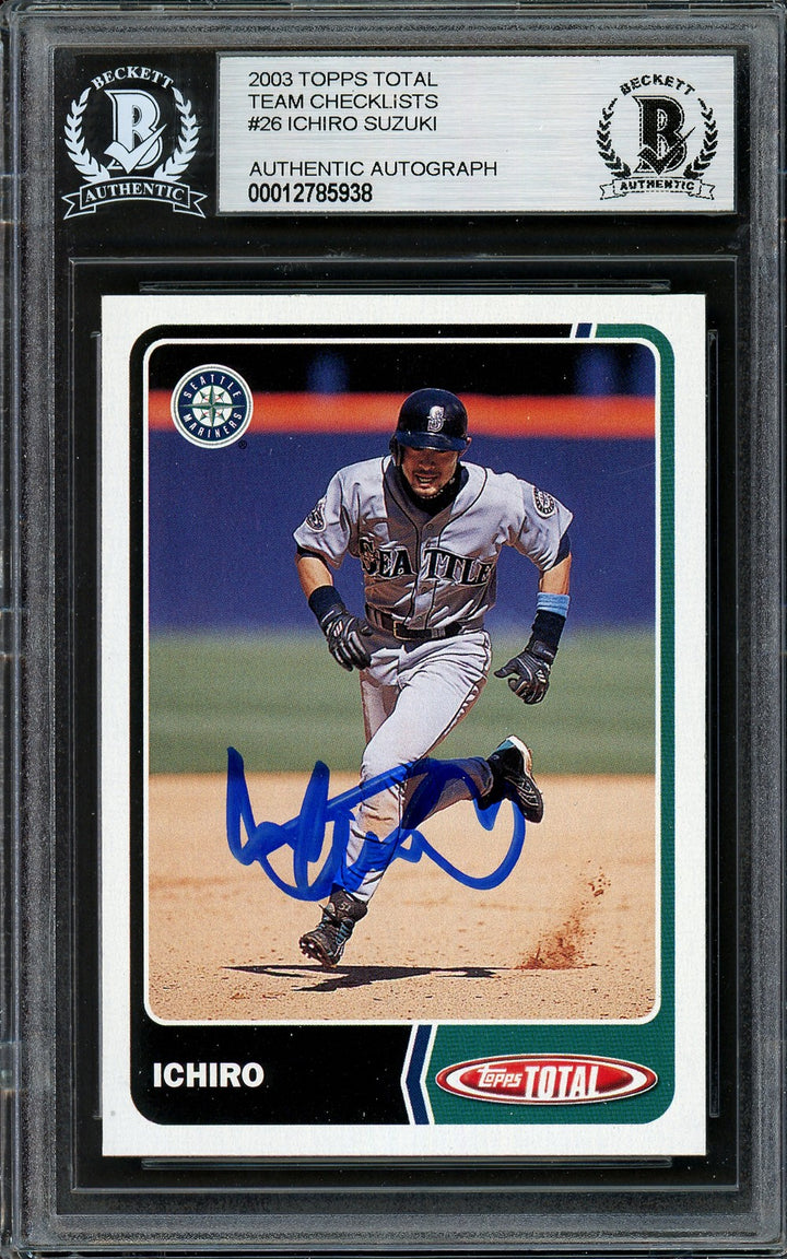Ichiro Suzuki Signed 2003 Topps Total Card TTC26 Mariners Beckett #12785938