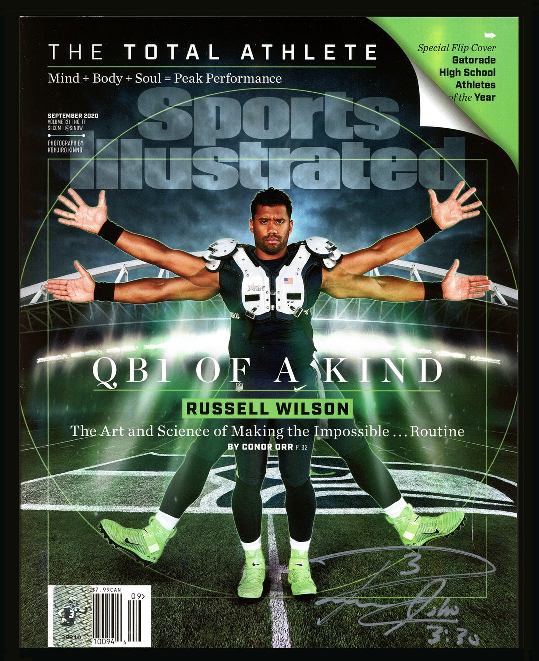 Russell Wilson Auto Sports Illustrated Magazine September 2020 Edition Seahawks
