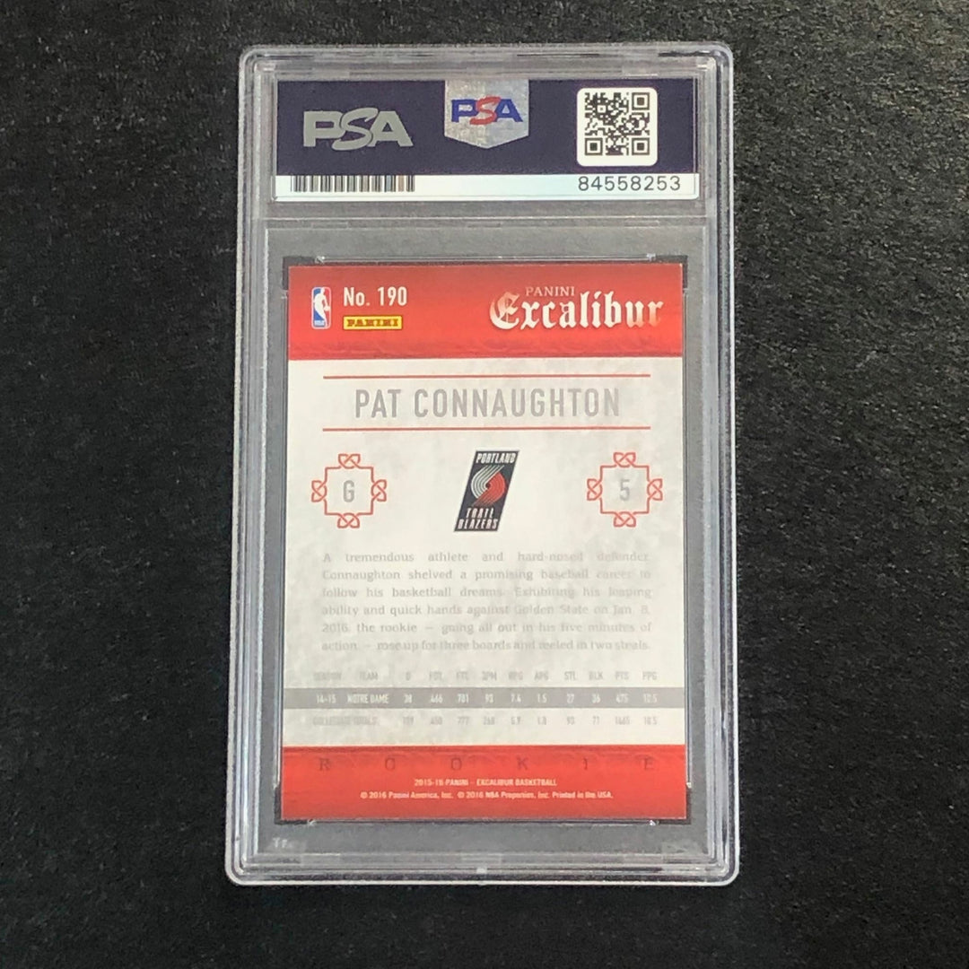 2015-16 Panini Excalibur #190 Pat Connaughton Signed Rookie Card AUTO PSA Slabbe