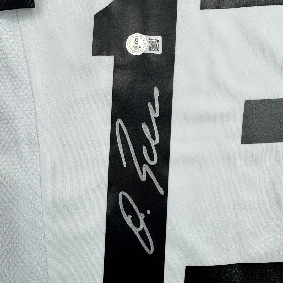 Framed Autographed/Signed Michael Ballack 35x39 Germany White Jersey Beckett COA