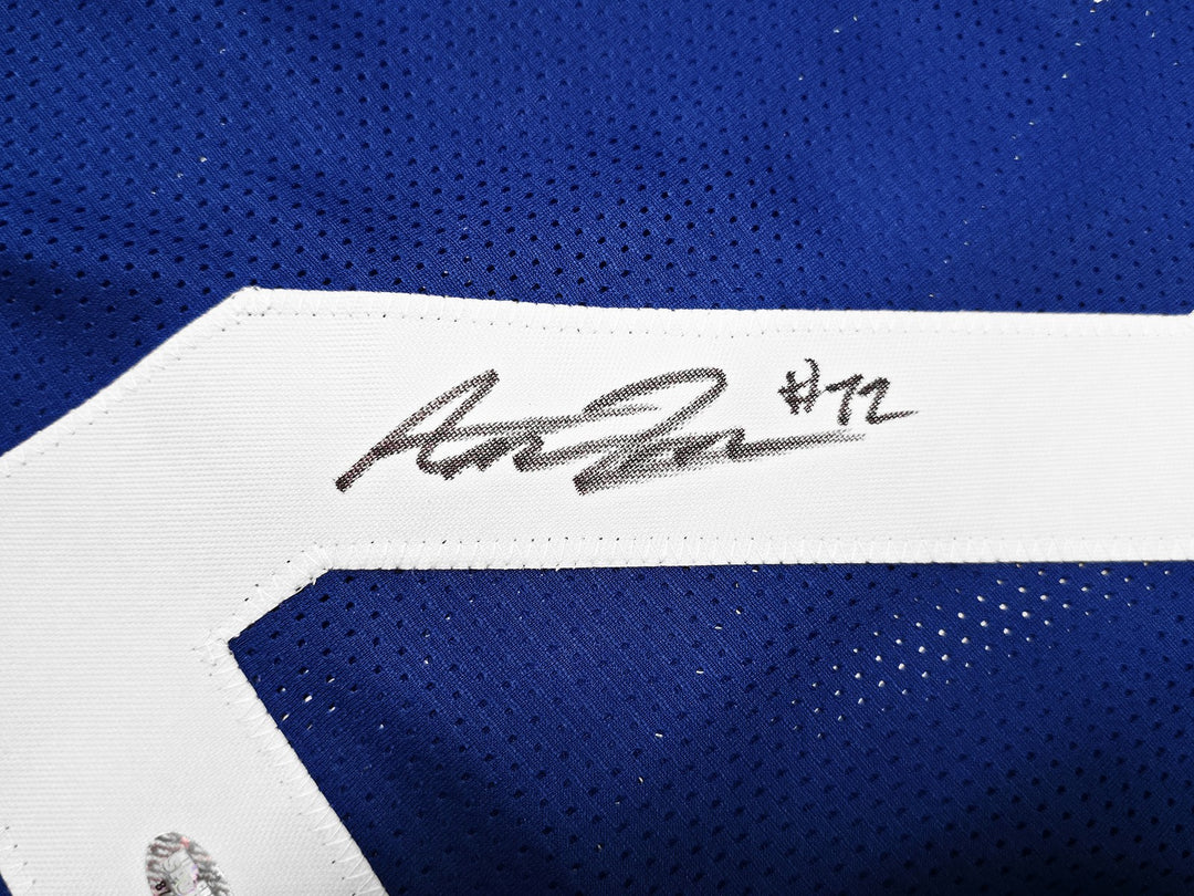 Seattle Seahawks Abraham Abe Lucas Signed Blue Throwback Jersey MCS Holo