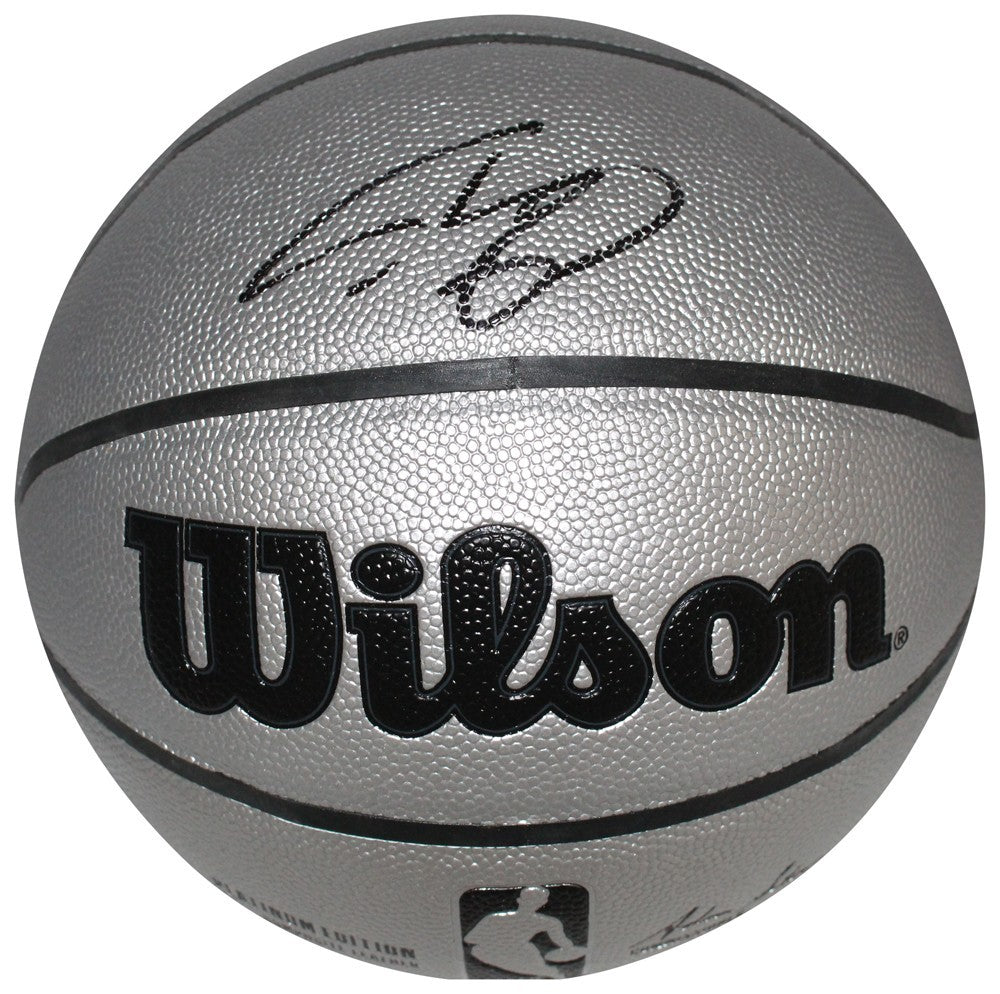 Shaquille O'Neal Autographed Los Angeles Lakers Silver Basketball Beckett 40875