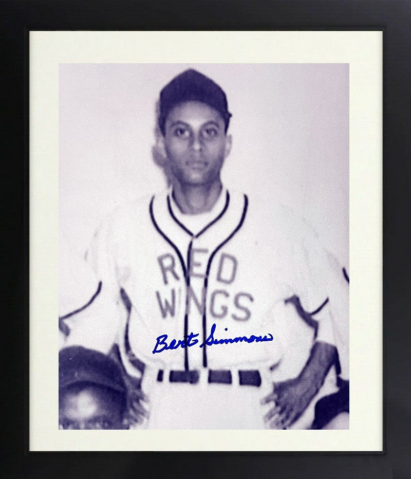 Bert/Hubert Simmons signed Red Wings Negro League 8x10 Photo Ding Framed-COA