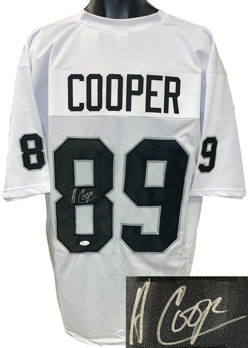 Amari Cooper signed Oakland White Custom Stitched Pro Style Football Jersey- JSA