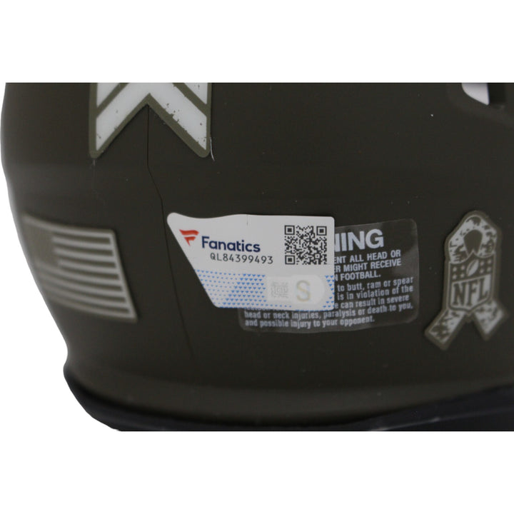 Devonta Smith Signed Philadelphia Eagles 22 Salute Mini Helmet FAN 44930