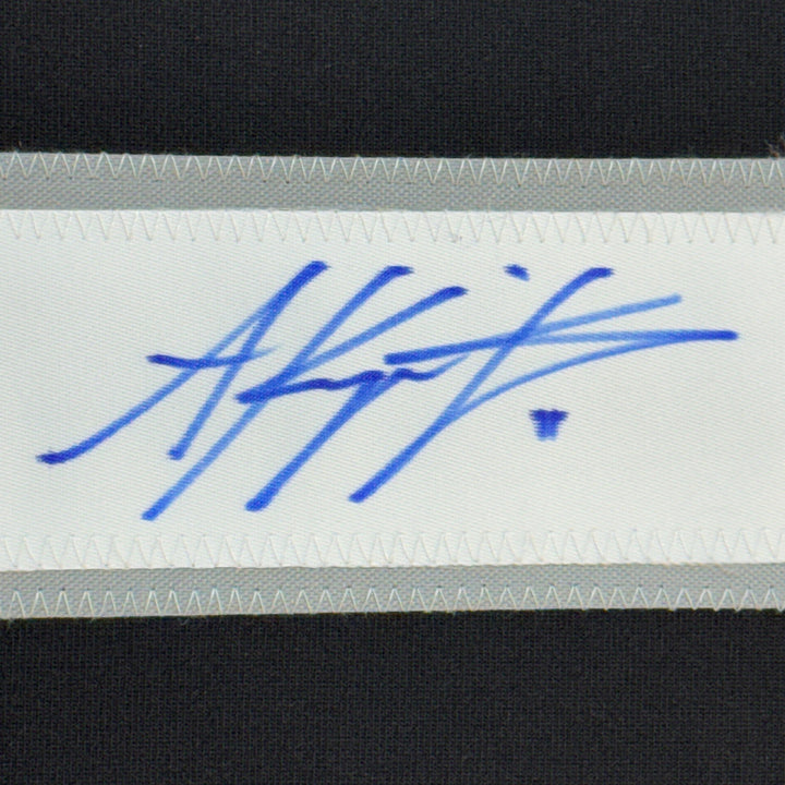 Framed Autographed/Signed Anze Kopitar 35x39 Los Angeles LA Black Jersey JSA COA
