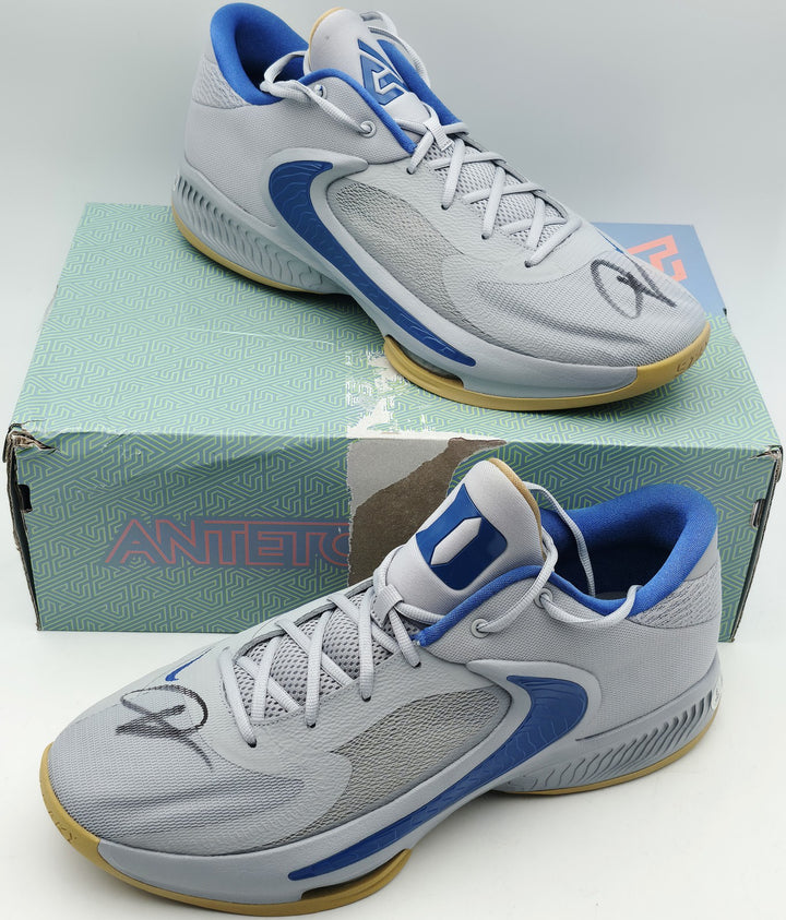 Giannis Auto 2022 (PE) Promo Duke Nike Zoom Freak 4 Game Shoes Size 16 Beckett