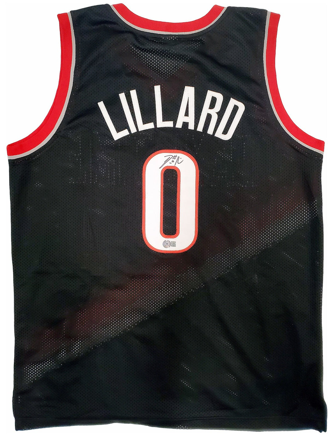 Portland Trail Blazers Damian Lillard Signed Black Jersey Beckett