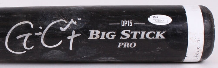 GAVIN CECCHINI SIGNED GAME USED RAWLINGS BIG STICK PRO BIRCH BASEBALL BAT w/ JSA
