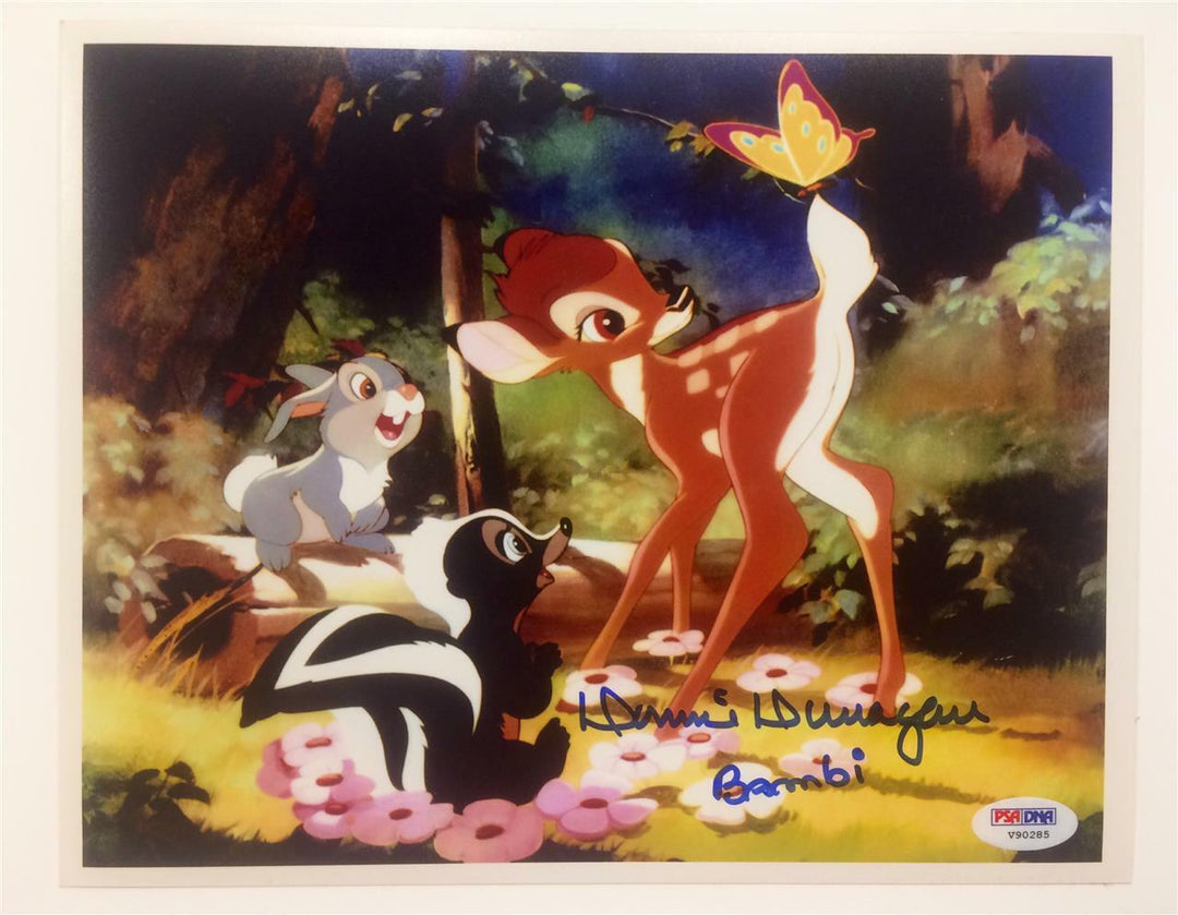 DONNIE DUNAGAN Autograph Voice of DISNEY's BAMBI Signed 8x10 Photo ~ PSA/DNA COA