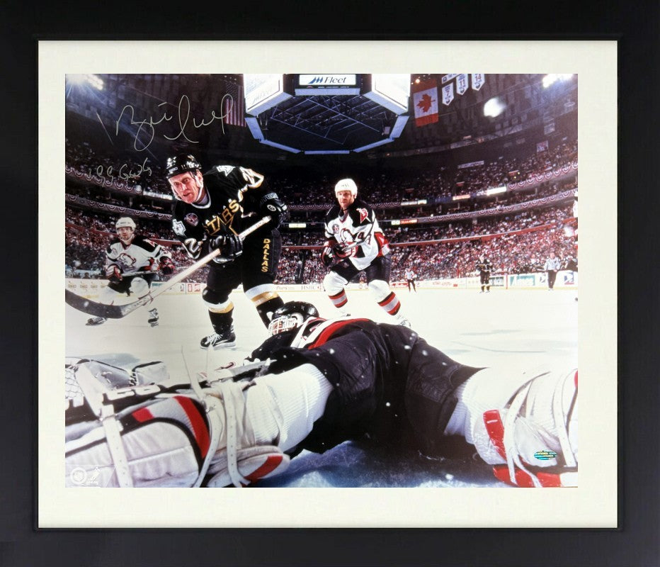 Brett Hull signed Dallas Stars NHL 16x20 Photo 1999 Cup GWG Framed - Steiner COA