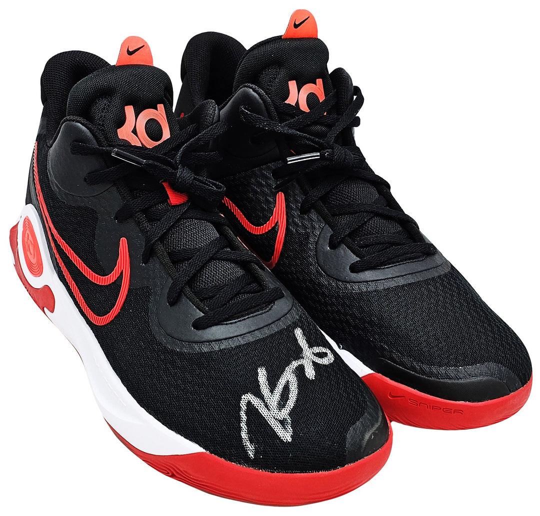 Kevin Durant Signed Black & Red Nike KD Trey IX Shoes Size 14 Box Beckett
