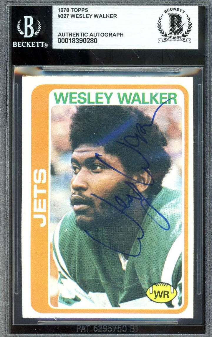 Wesley Walker Beckett BAS Vintage Signed 1978 Topps Rookie Autograph