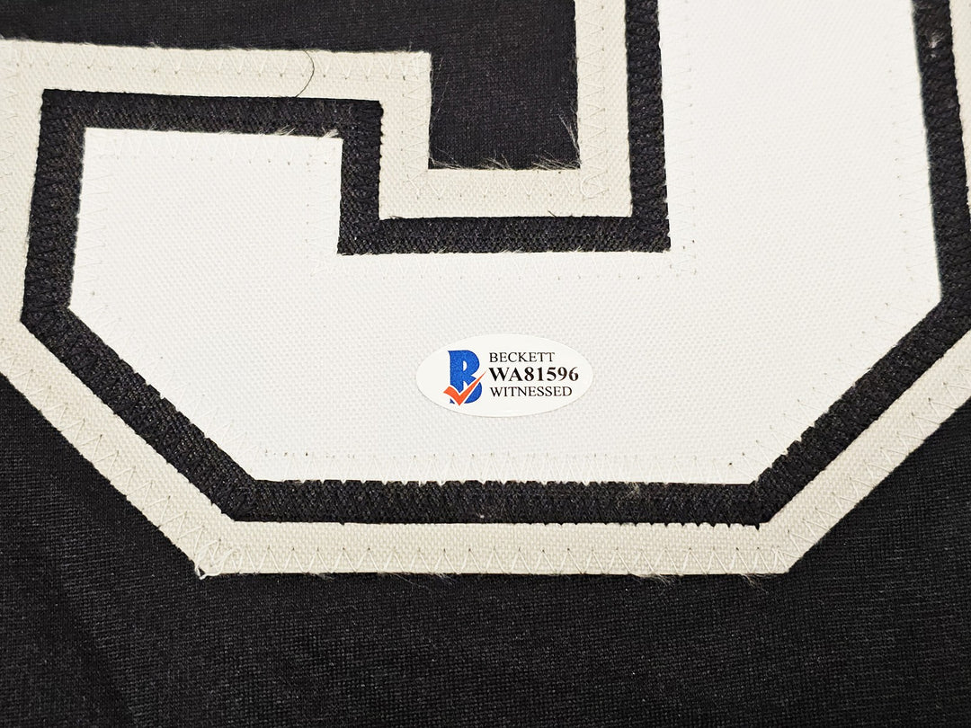Chicago White Sox Frank Thomas Signed Black Jersey Beckett BAS