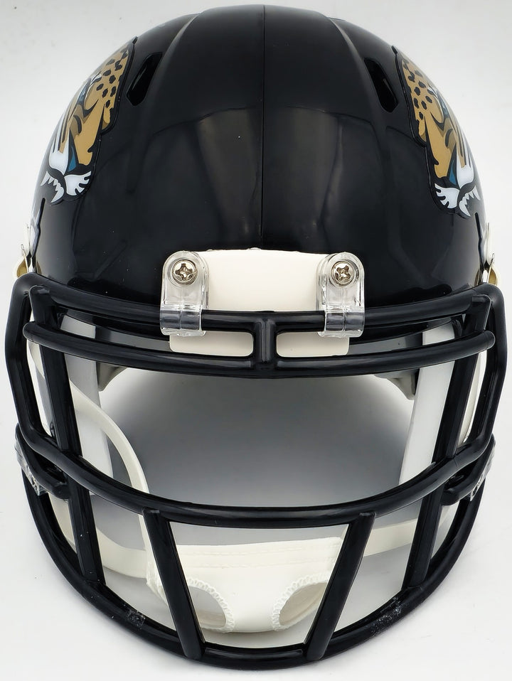 Travis Etienne Signed Jacksonville Jaguars Black Speed Mini Helmet JSA
