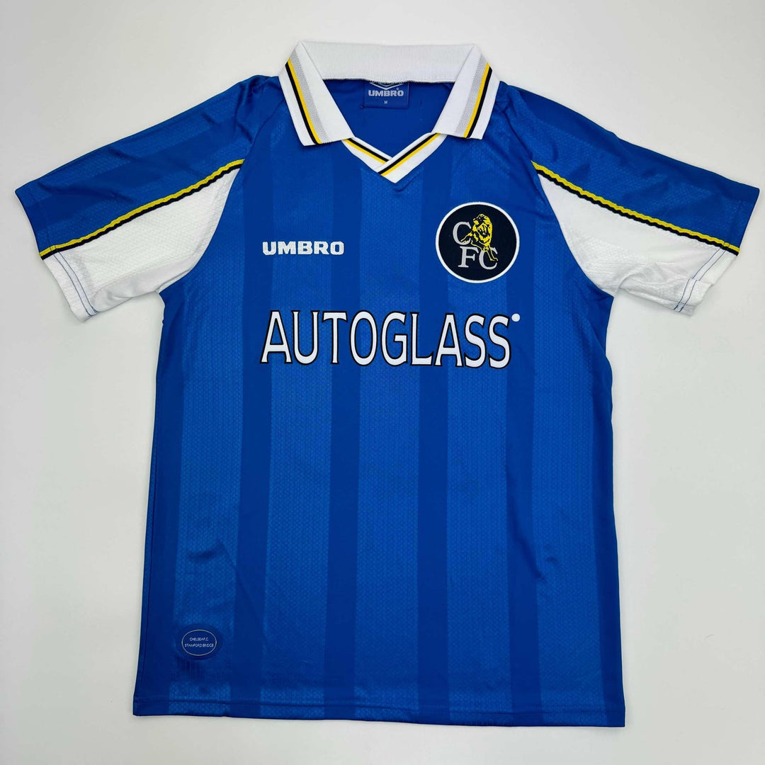 Autographed/Signed Gianfranco Zola Chelsea FC Blue Jersey Beckett BAS COA