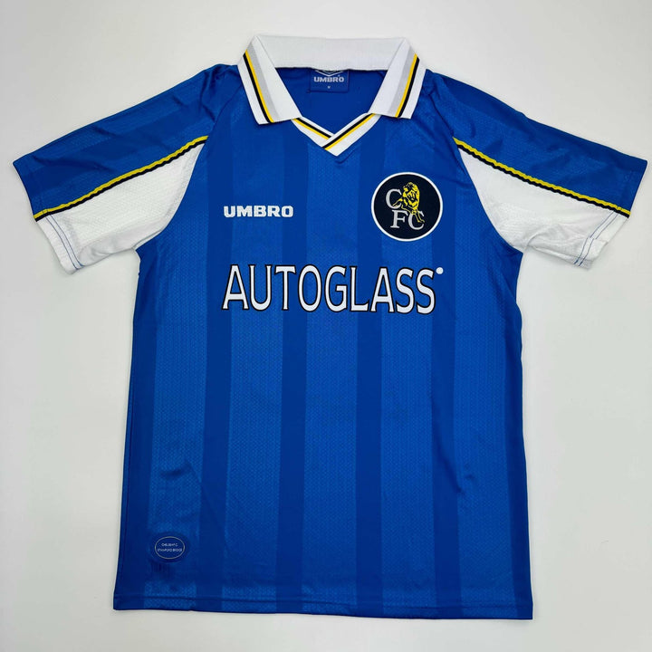 Autographed/Signed Gianfranco Zola Chelsea FC Blue Jersey Beckett BAS COA