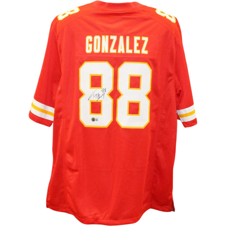 Tony Gonzalez Autographed Kansas City Chiefs Nike Red XL Jersey Beckett 56425