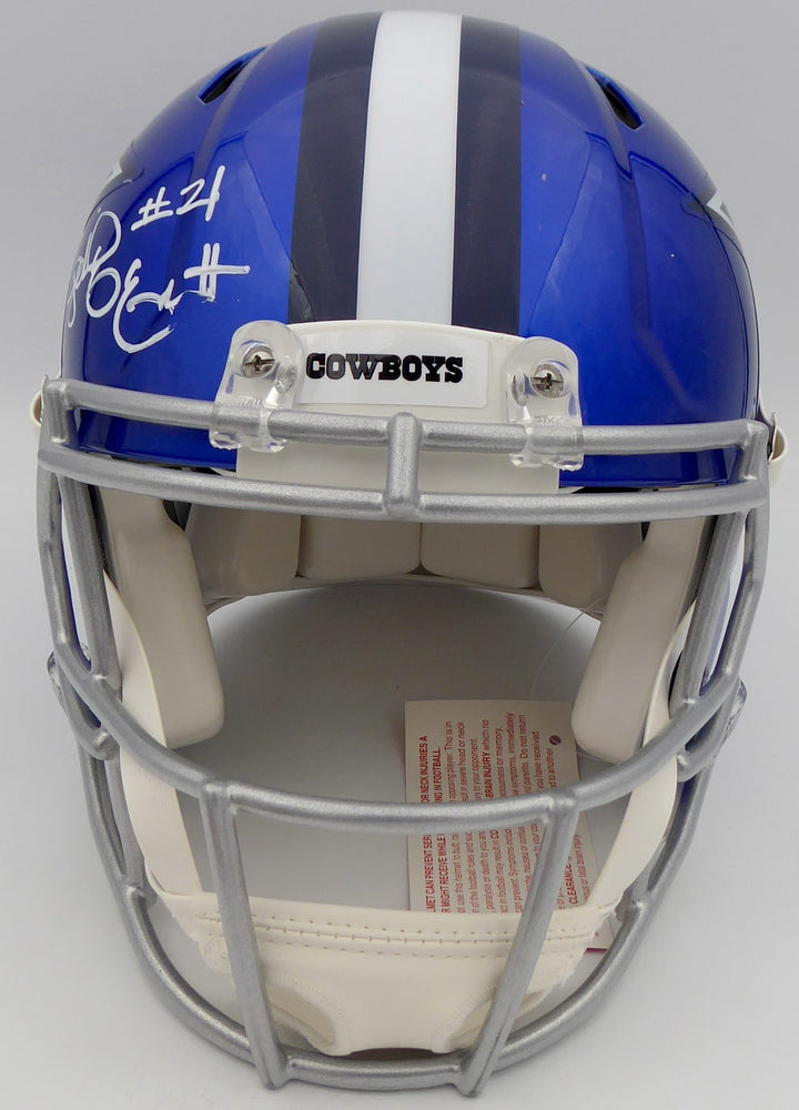 Ezekiel Elliott Signed Cowboys Flash Blue Full Size Authentic Speed Helmet BAS