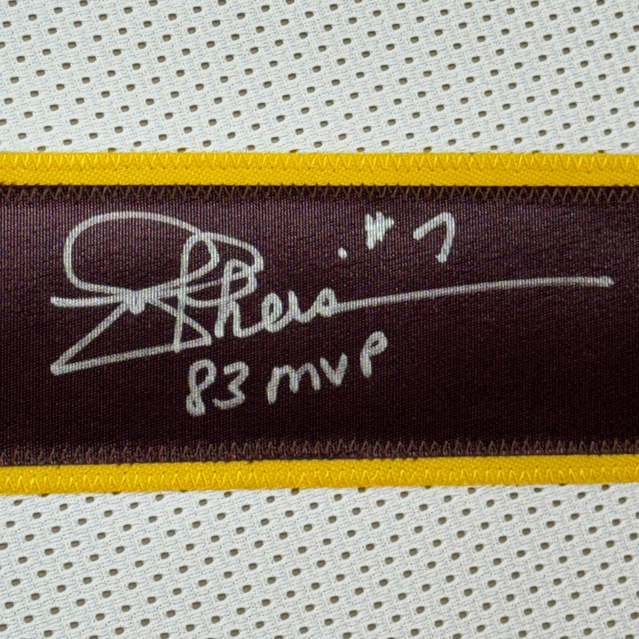 FRAMED Autographed/Signed JOE THEISMANN 33x42 83 MVP White Jersey BAS COA