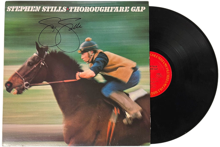 Stephen Stills signed 1978 Thoroughfare Gap Album Cover/LP/Vinyl Record - JSA