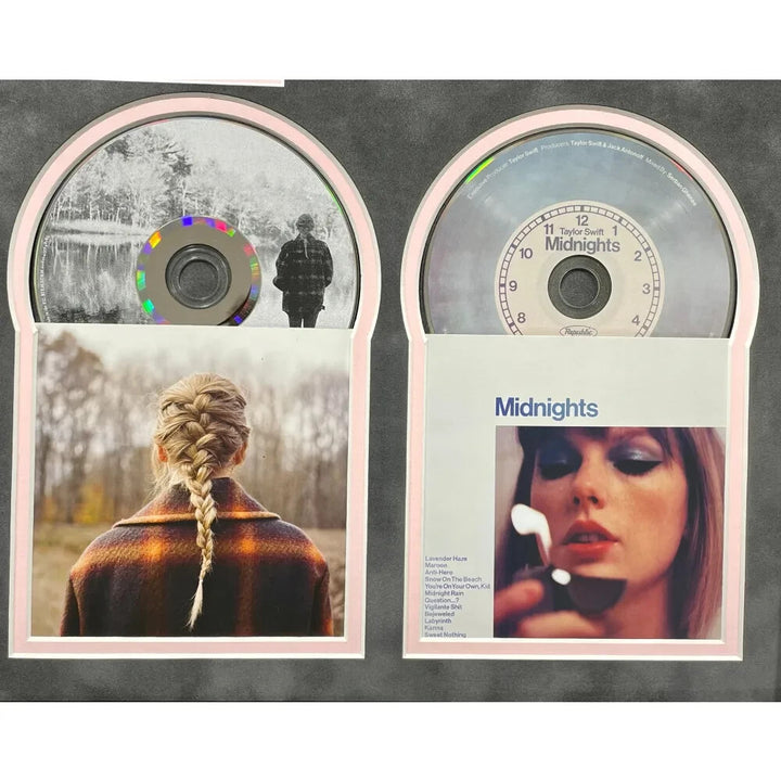Taylor Swift CD Albums Framed Collage Autographed JSA Signed Tortured Poets 2