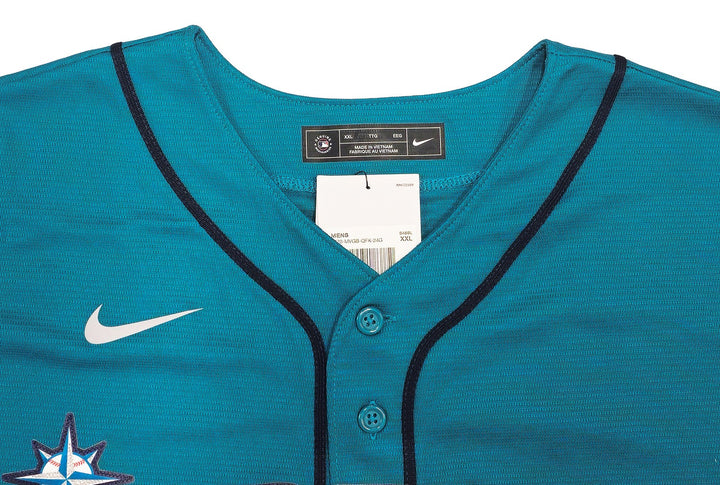 Seattle Mariners Ken Griffey Jr. Signed Teal Nike Jersey Size XXL Beckett Wit