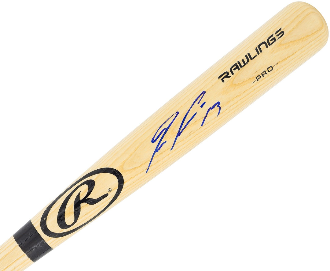 Ronald Acuna Jr. Signed Blonde Rawlings Baseball Bat Atlanta Braves Beckett BAS