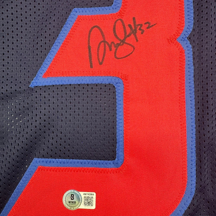Autographed/Signed David Montgomery Houston Alternate Jersey BAS COA