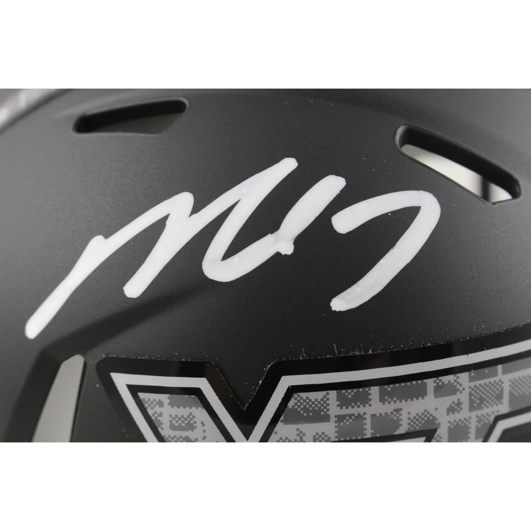 Michael Vick Autographed Virginia Tech Hokies Mini Helmet Beckett Witness 49871