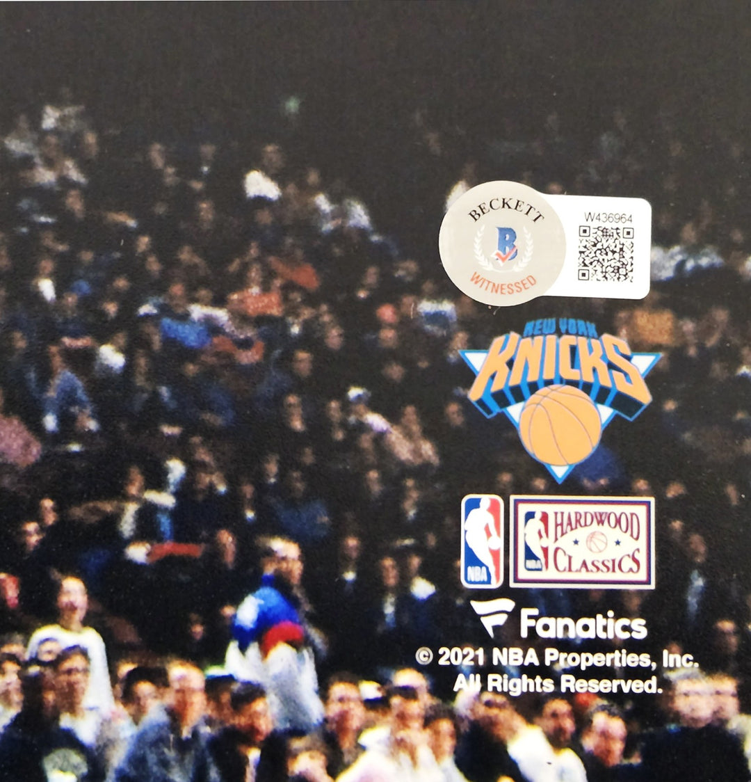Patrick Ewing Signed 16x20 Photo New York Knicks Dunk Beckett BAS Witness