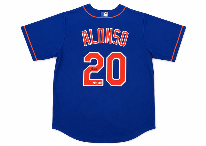 New York Mets Pete Alonso Signed Blue Nike Jersey Size L Fanatics & MLB Holo