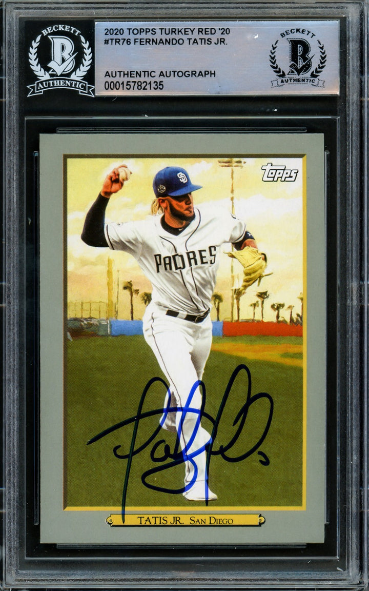Fernando Tatis Jr. Signed 2020 Topps Turkey Red Card #TR-76 San Diego Padres