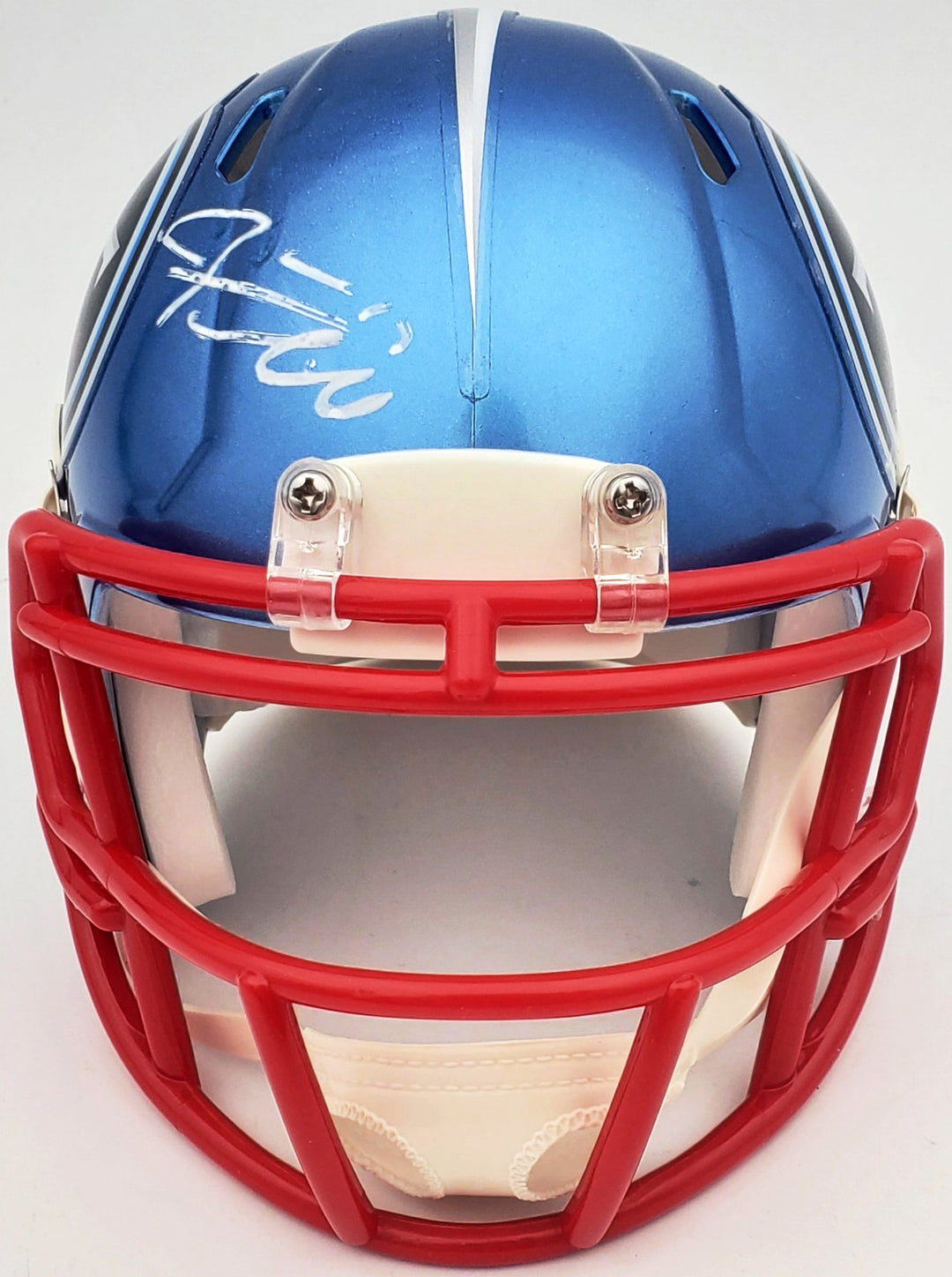 Ryan Tannehill Signed Titans Flash Blue Speed Mini Helmet Beckett #WN46893