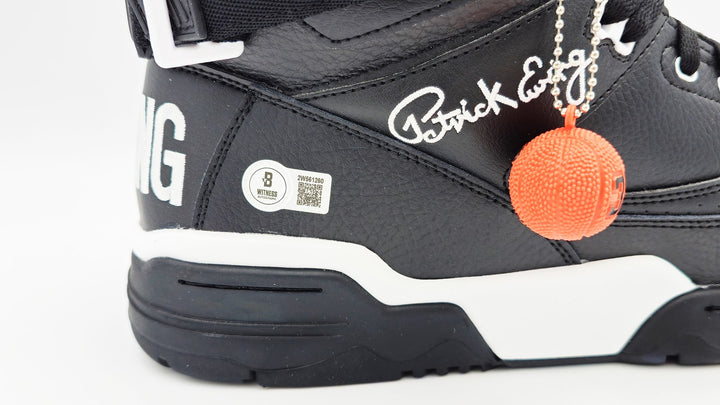 Patrick Ewing Auto Black Athletics 33 HI Right Shoe Knicks Size 13 Beckett