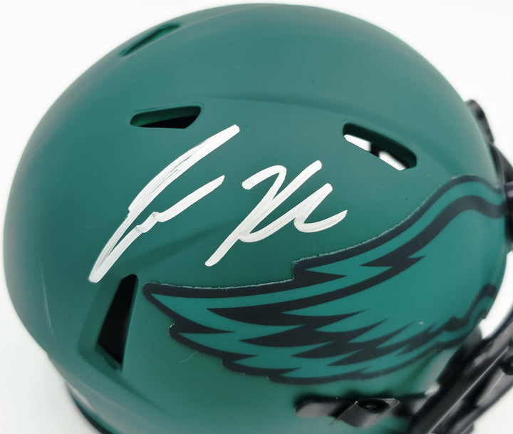 Jason Kelce Signed Philadelphia Eagles Rave Green Speed Mini Helmet PSA/DNA ITP