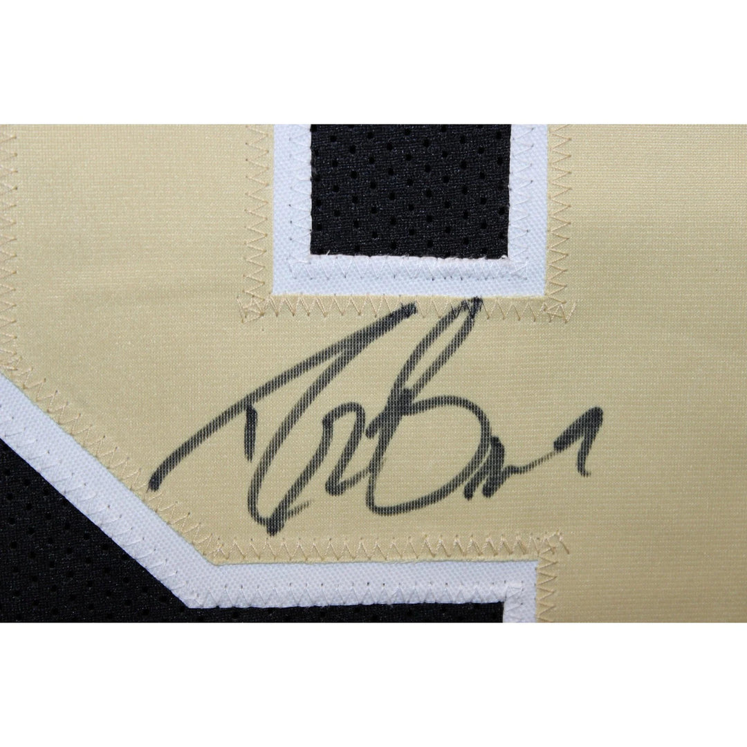 Drew Brees Autographed Pro Style Sz XL Black Jersey Beckett Witness 58503